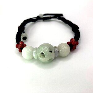Jade Beads Chinese String Braided Adjustable Cord Bracelet